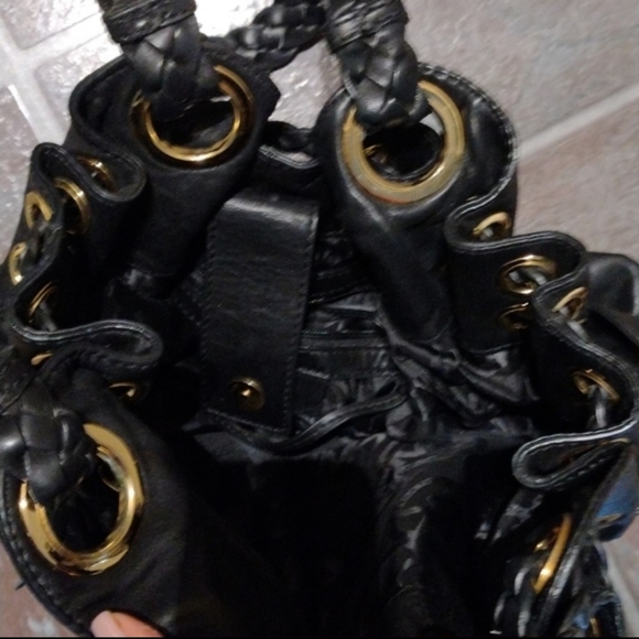 Michael kors Gold hardware braided tassel detailed leather shoulder bag - Picture 7 of 12